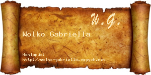Wolko Gabriella névjegykártya